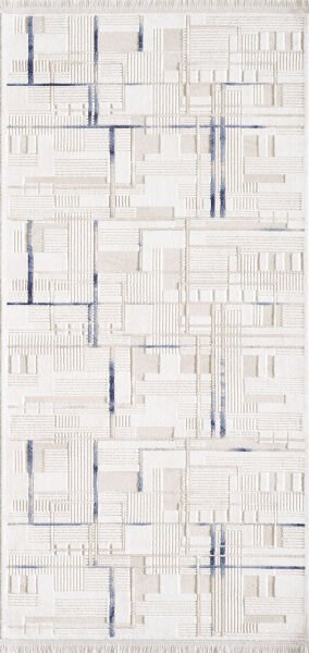 Artemis Halı Samoa - 02378A - krem Çizgili Halı