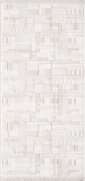 Artemis Halı Samoa - 02378B - Krem Çizgili Halı
