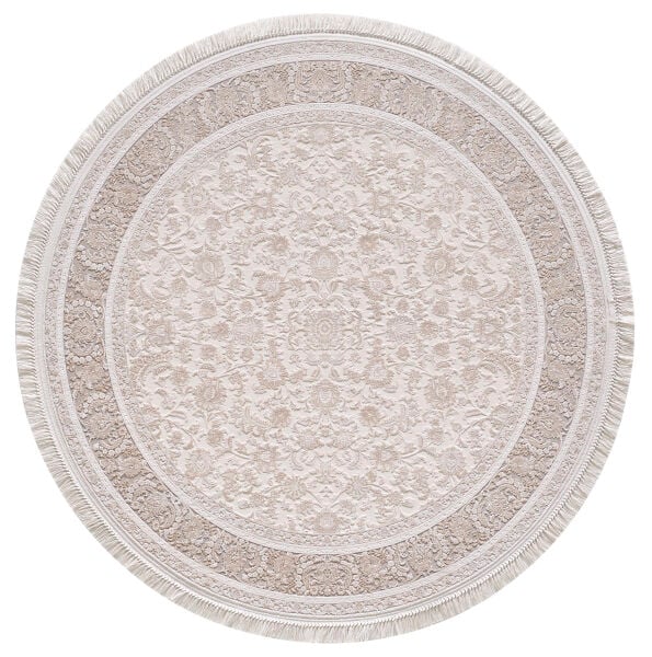 Artemis Halı Palace Yuvarlak - 05201E Krem Vizon Rengi